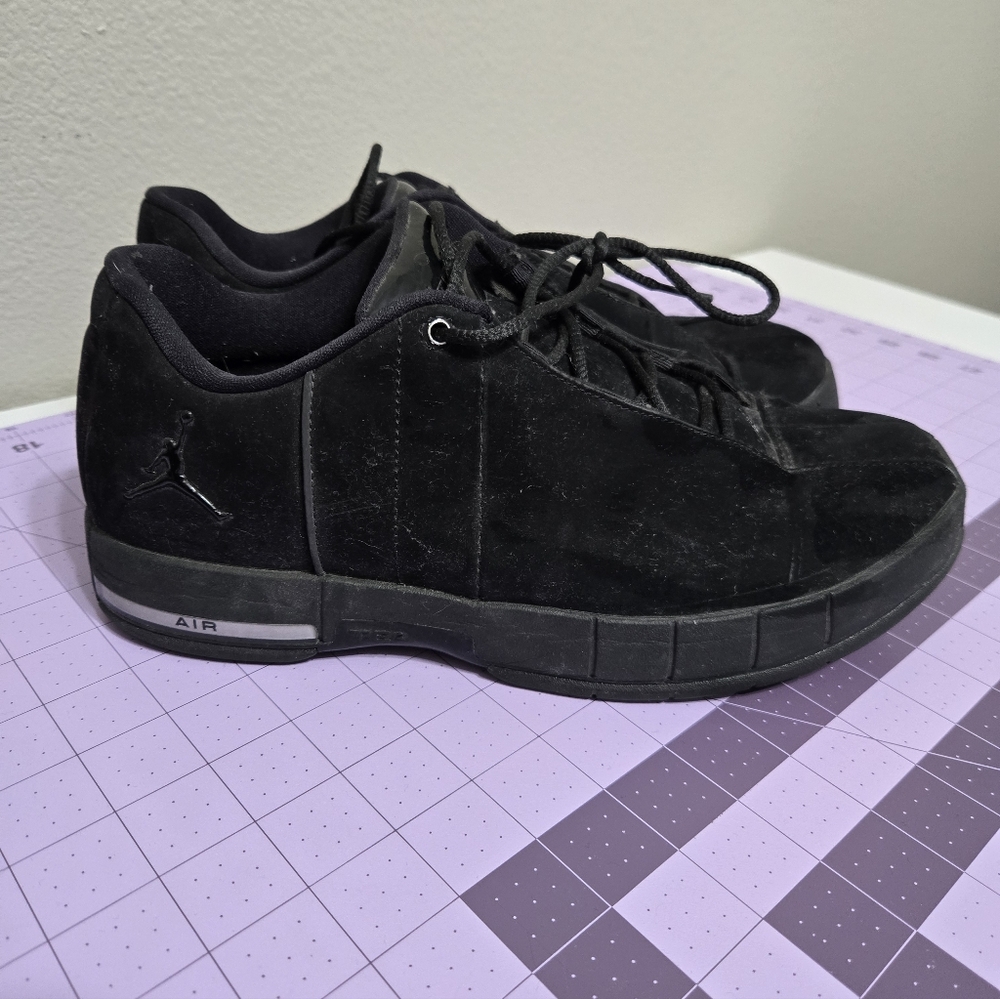 Nike Air Jordan TE Team Elite 2 Low 'Triple Black' sneakers Shoes Mens 9.5